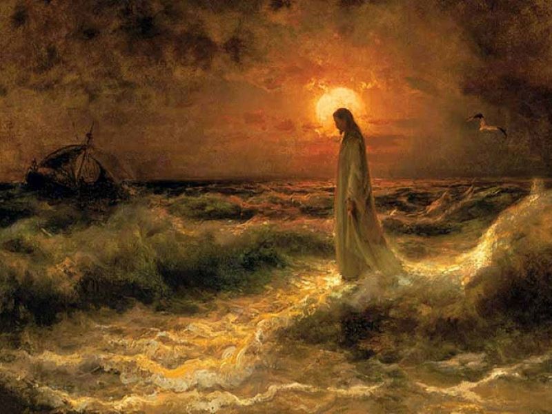 Ježíš kráčí po moři - záznamy z bohoslužeb
