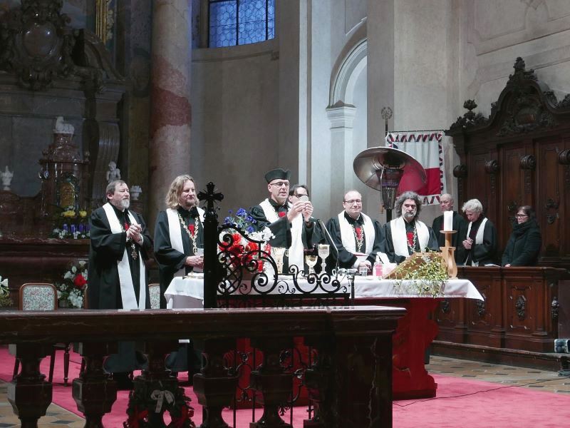 Z bohoslužby k 104. výročí Církve československé husitské