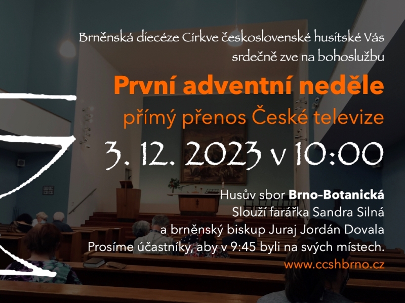 Bohoslužba v přímém přenosu ČT z Brna