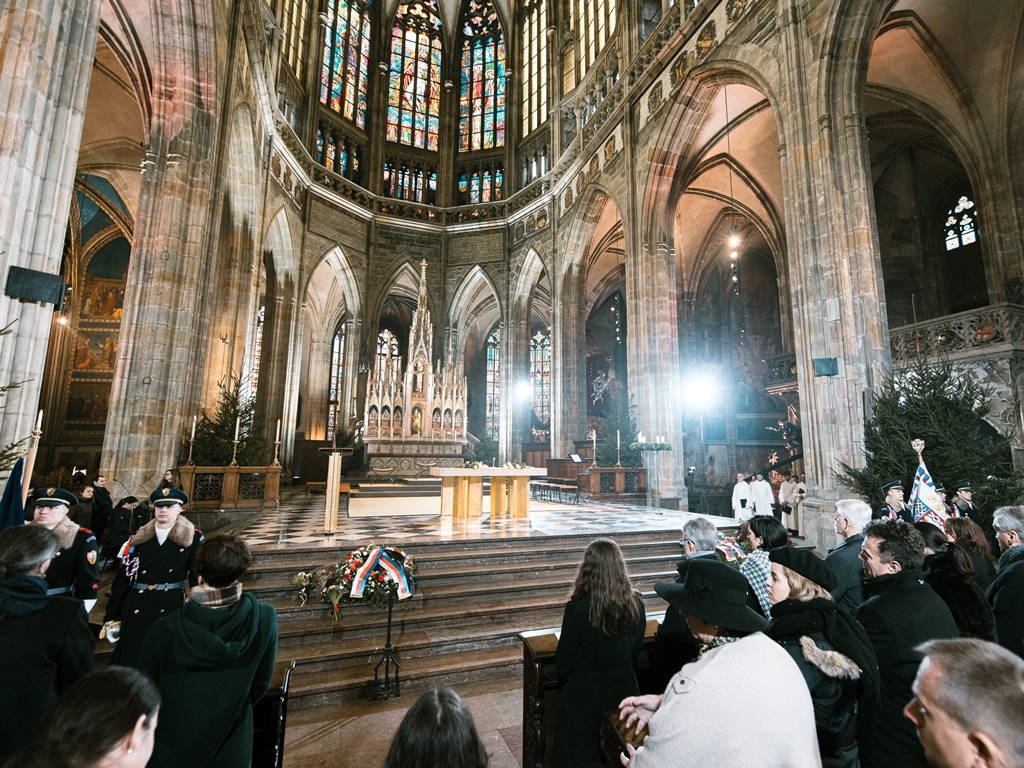 Requiem za oběti střelby v budově Filozofické fakulty Univerzity Karlovy.