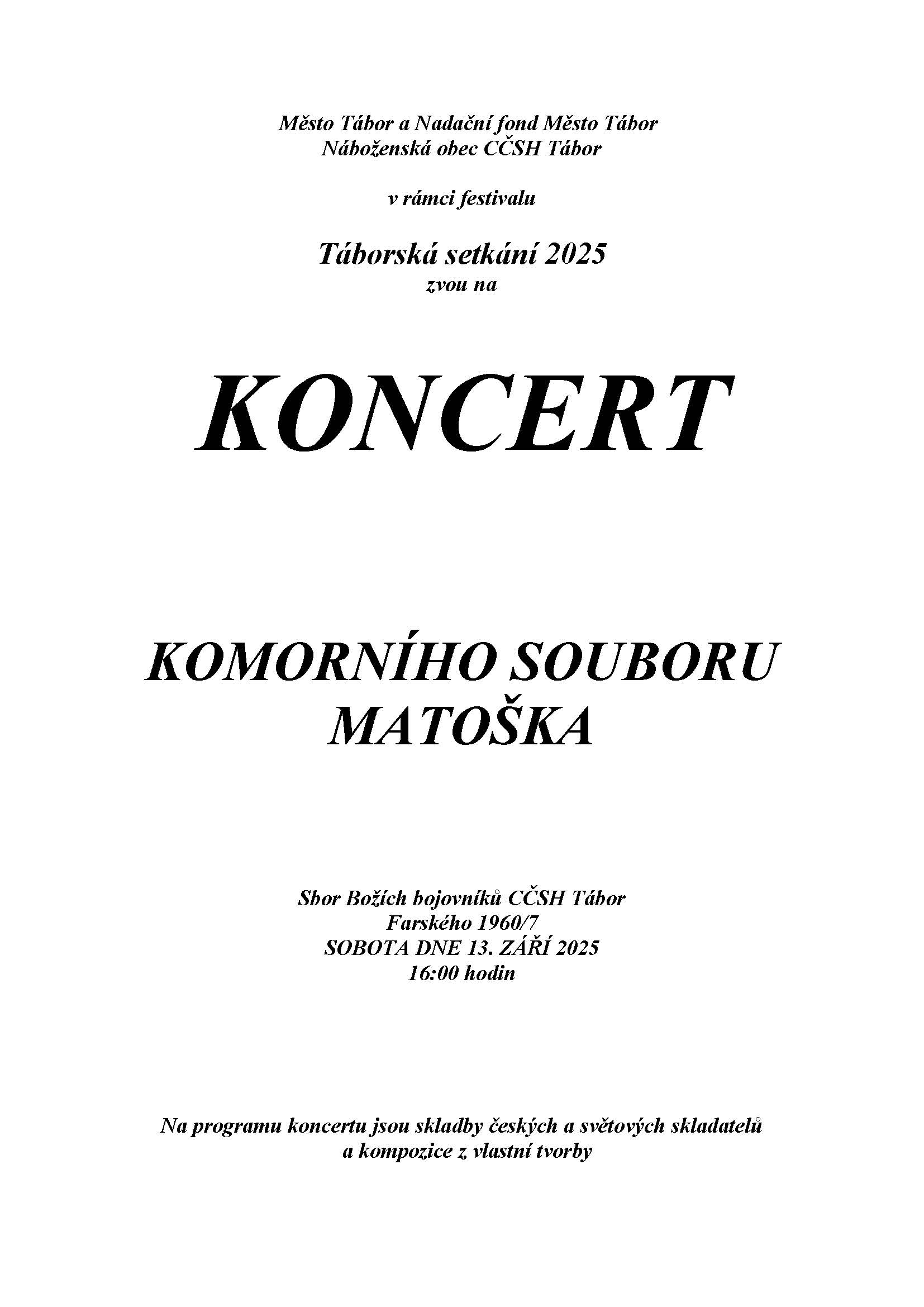 Koncert Matoška