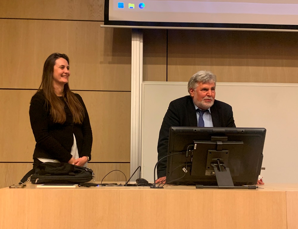 Autorka dokumentárního filmu J. A. Komenský Mgr. et Mgr. Kateřina Valchářová, Ph.D. s prof. PhDr. Karlem Rýdlem, CSc, foto: Oldřich Nováček