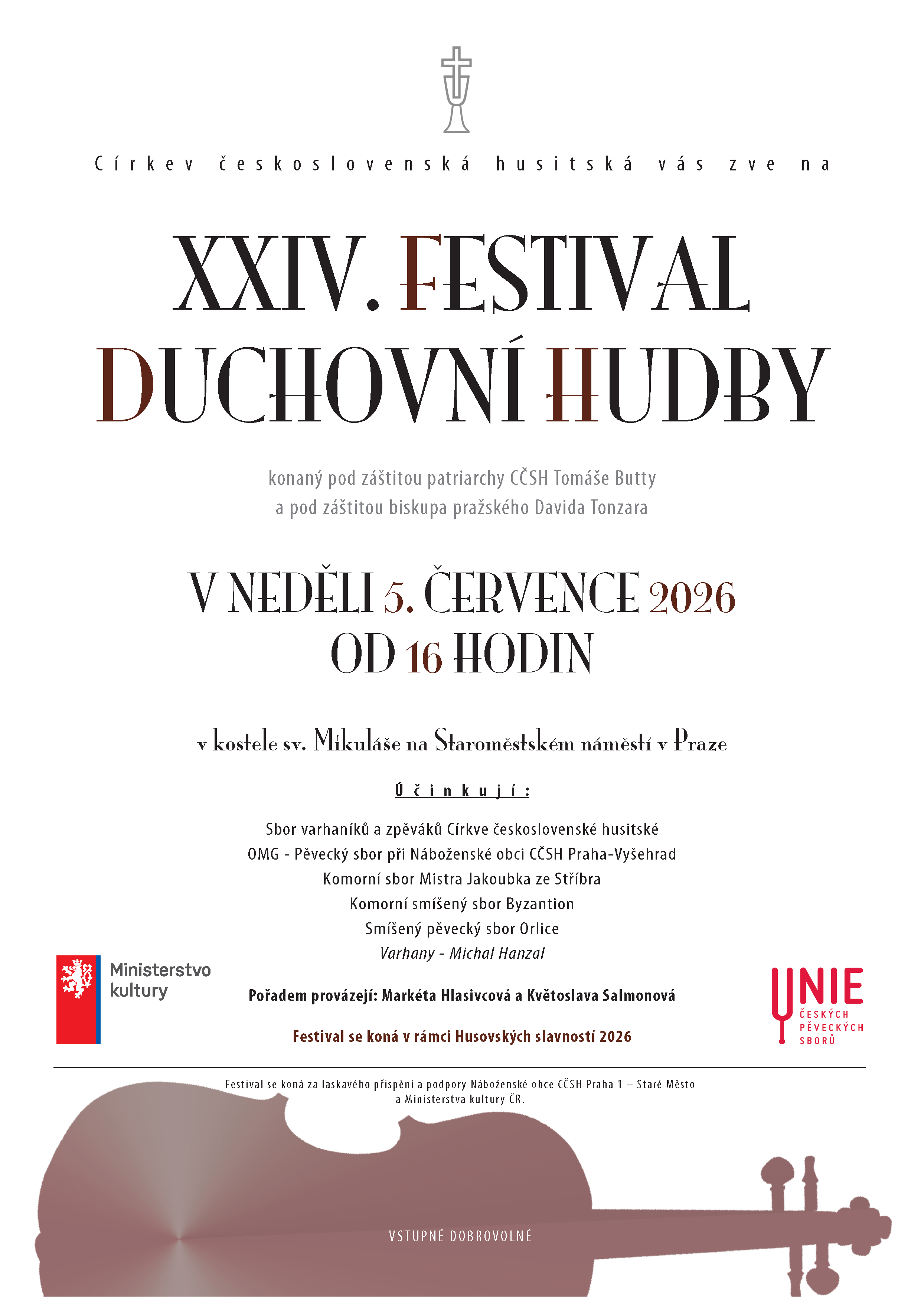 XXIV. Festival duchovní hudby 2026 plakát